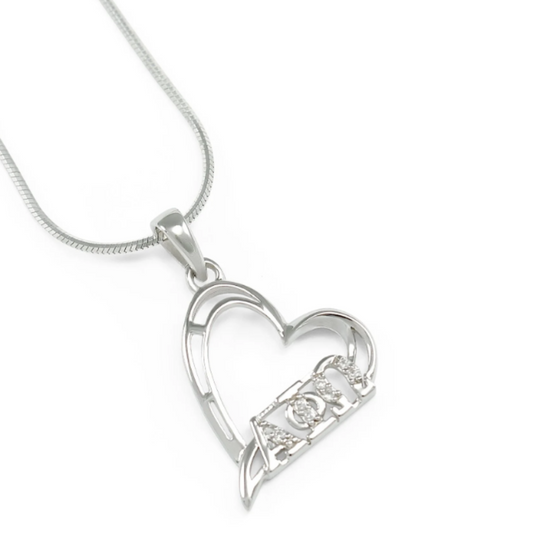 Alpha Phi Omega Heart Pendant