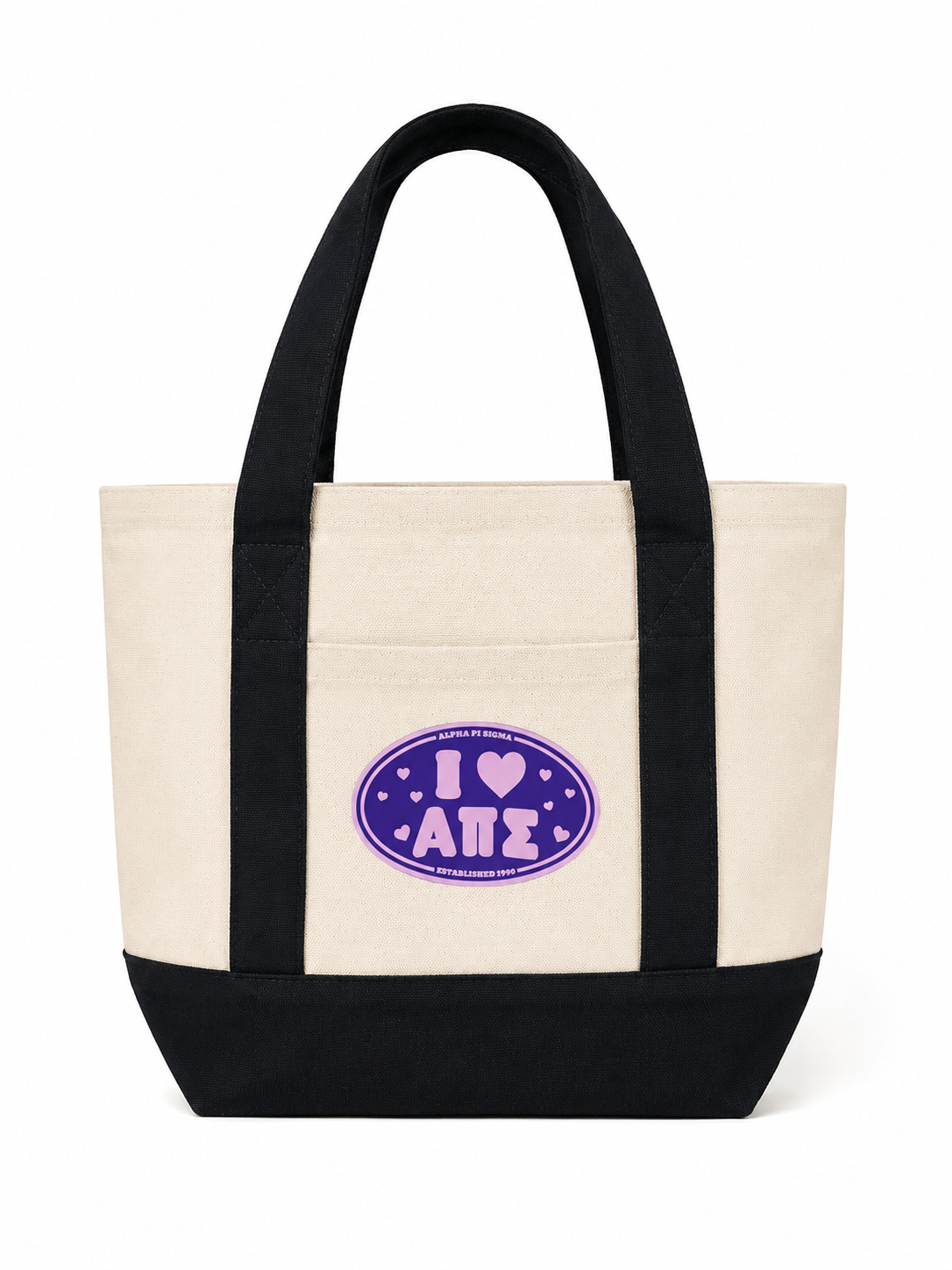 Alpha Pi Sigma I Love ΑΠΣ Canvas Tote Bag
