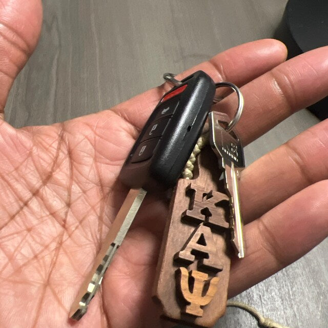 Kappa Alpha Psi Wooden Keychain