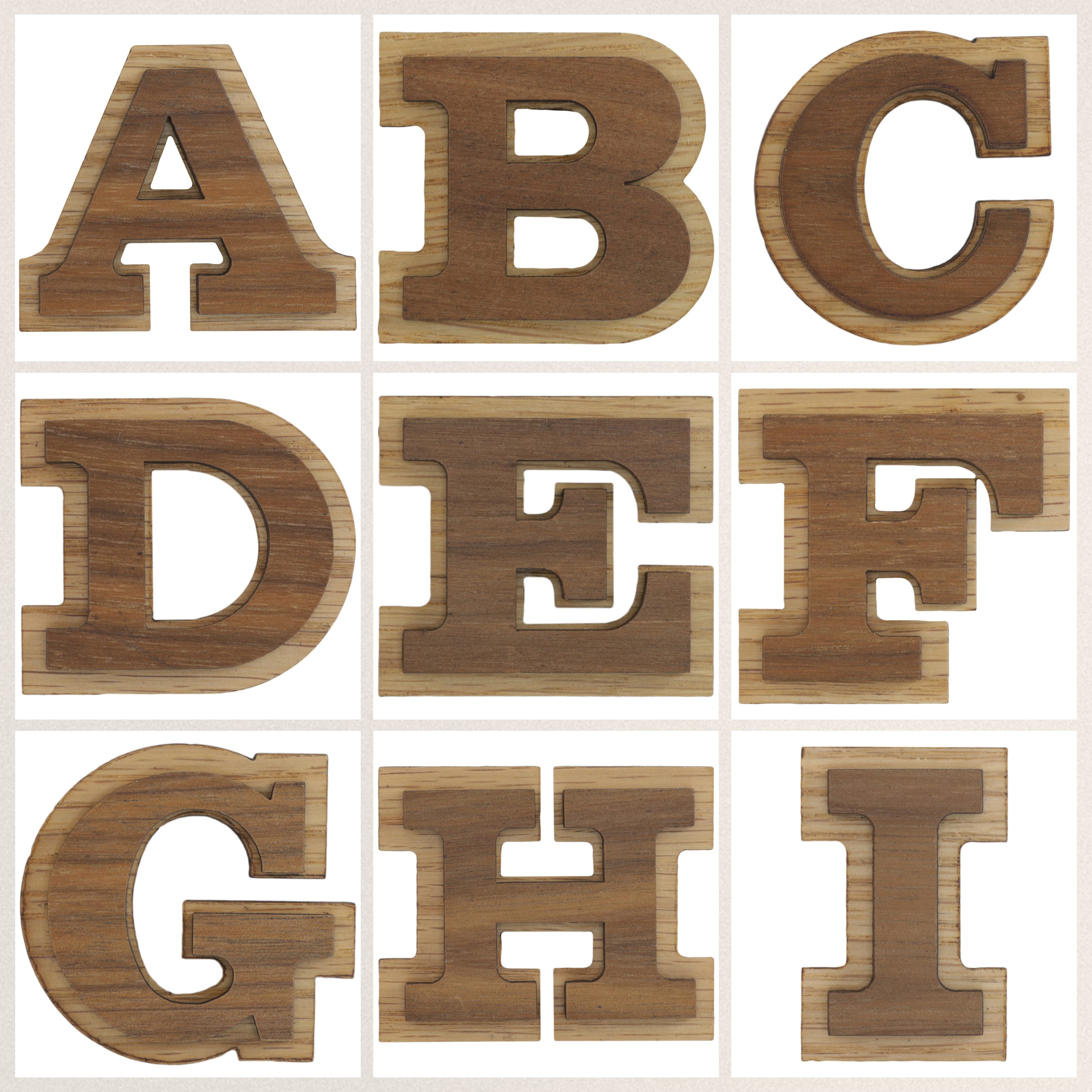 119 Letters Double Alphabet Wood Letters - No Glue Required – Shopgreeklife