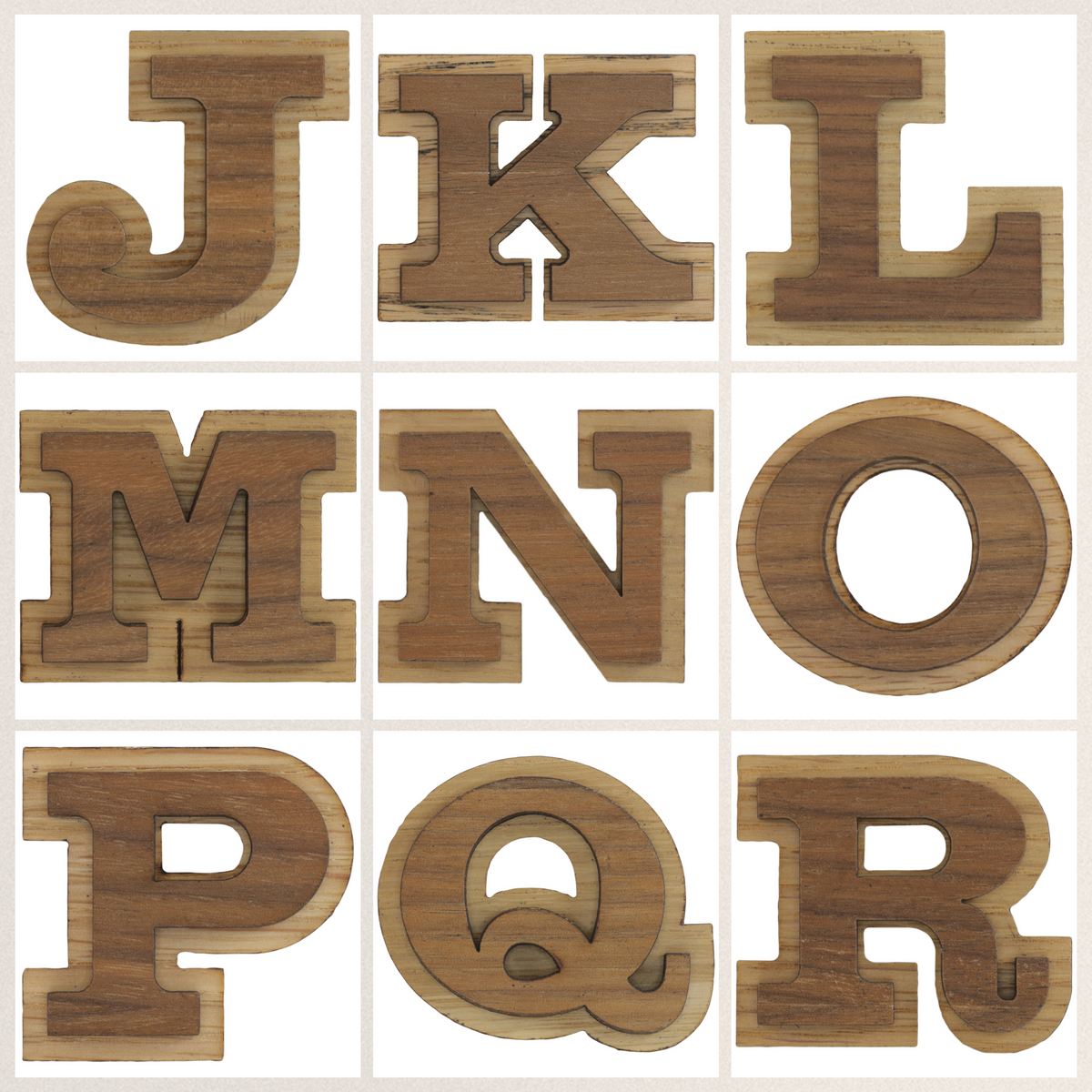 Tuple Letters Double Alphabet Wood Letters - No Glue Required – Shopgreeklife