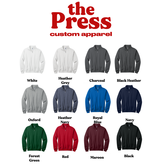 (Organization Name) Custom Greek Quarter Zip