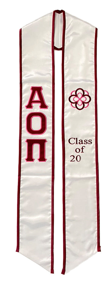 Alpha Omicron Pi | Graduation Stole / Sash