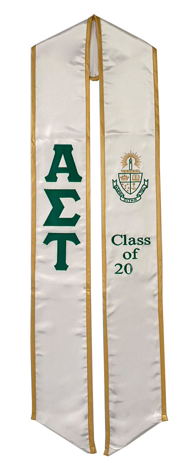 Alpha Sigma Tau Graduation Stole / Sash