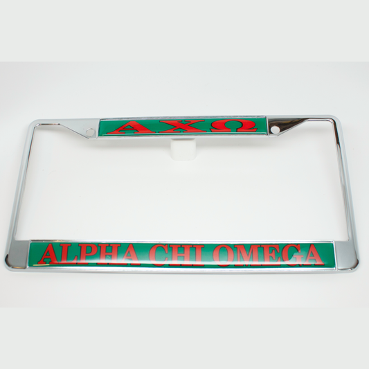 Alpha Chi Omega License Plate Frame