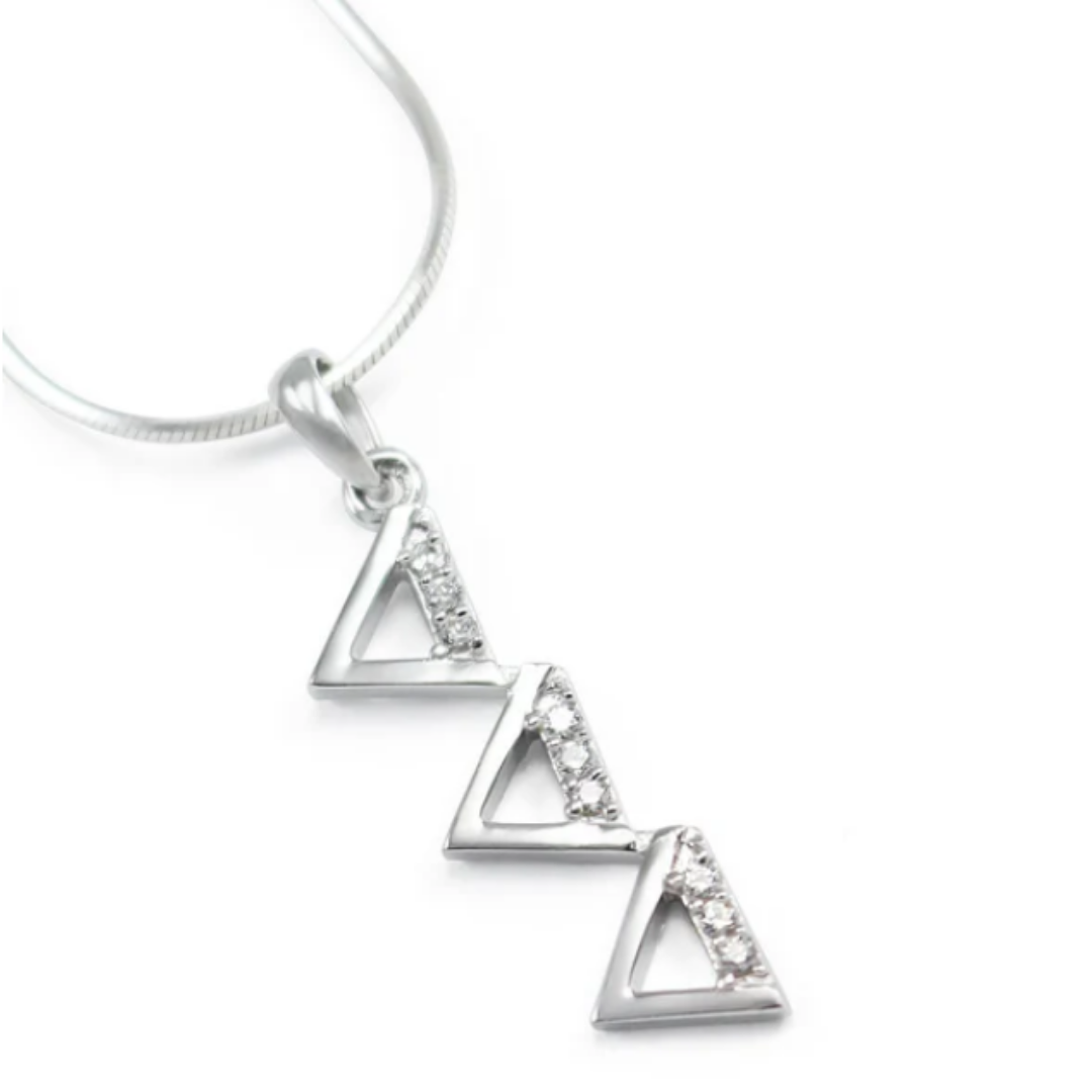 Delta Delta Delta Diagonal (TY002) Pendant