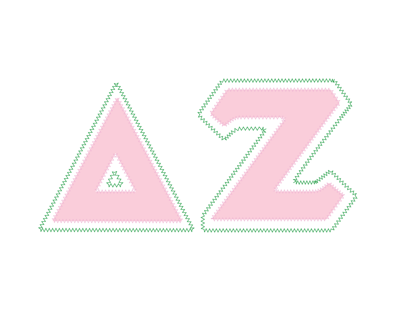 Delta Zeta crewneck sweatshirt letters // Delta Zeta zig-zag embroidered crewneck letters