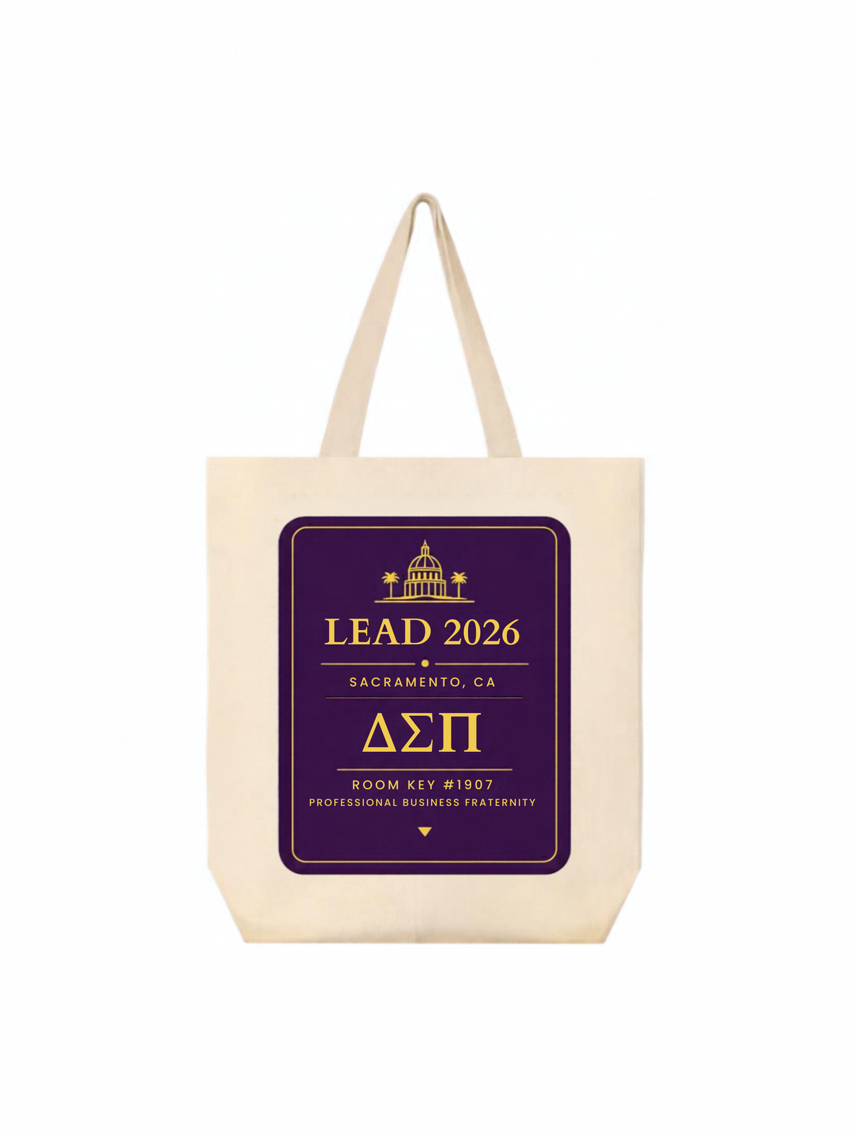 Lead 2026 Room Key — Natural Canvas Tote Bag