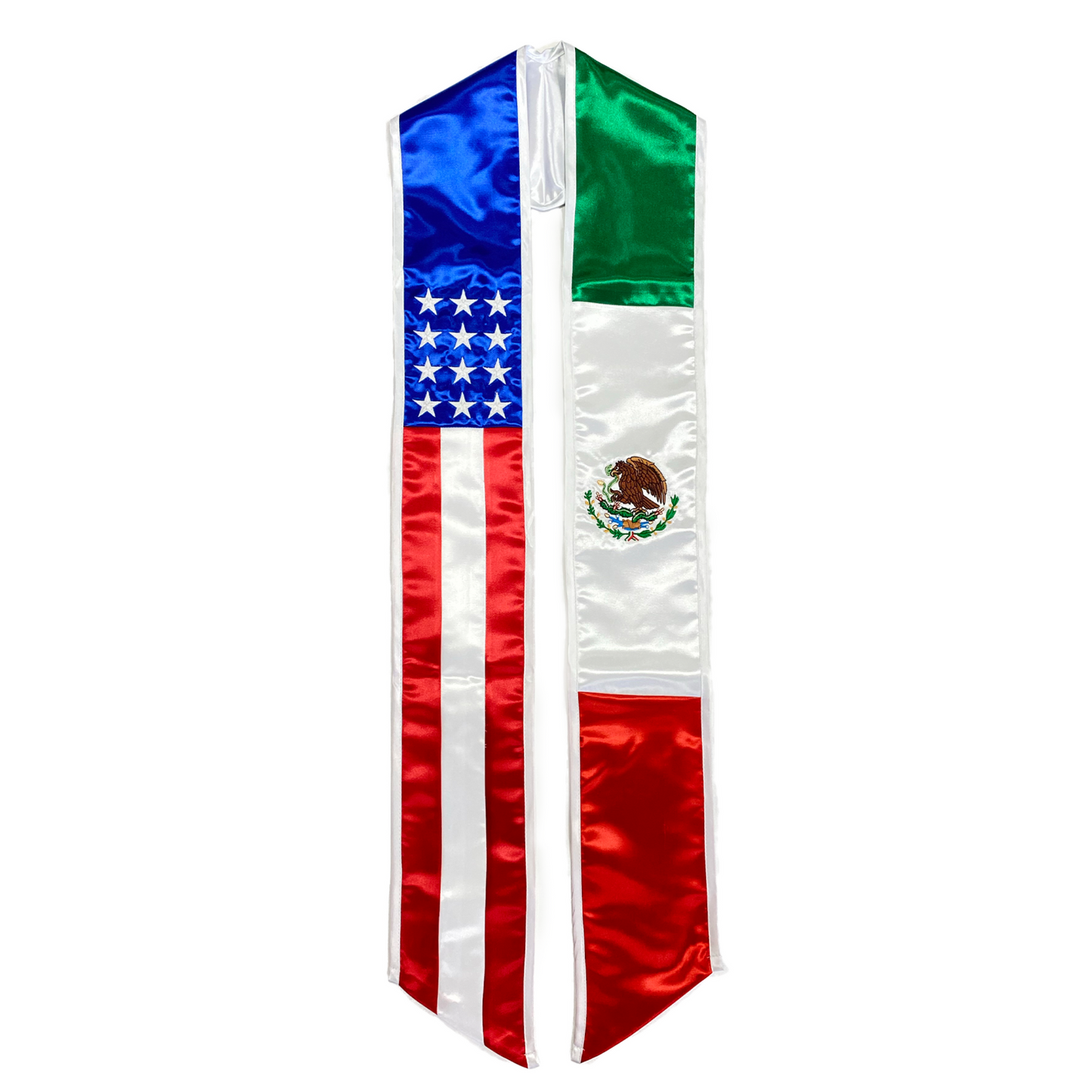 Mexican American Flag Graduation Stole / Sash