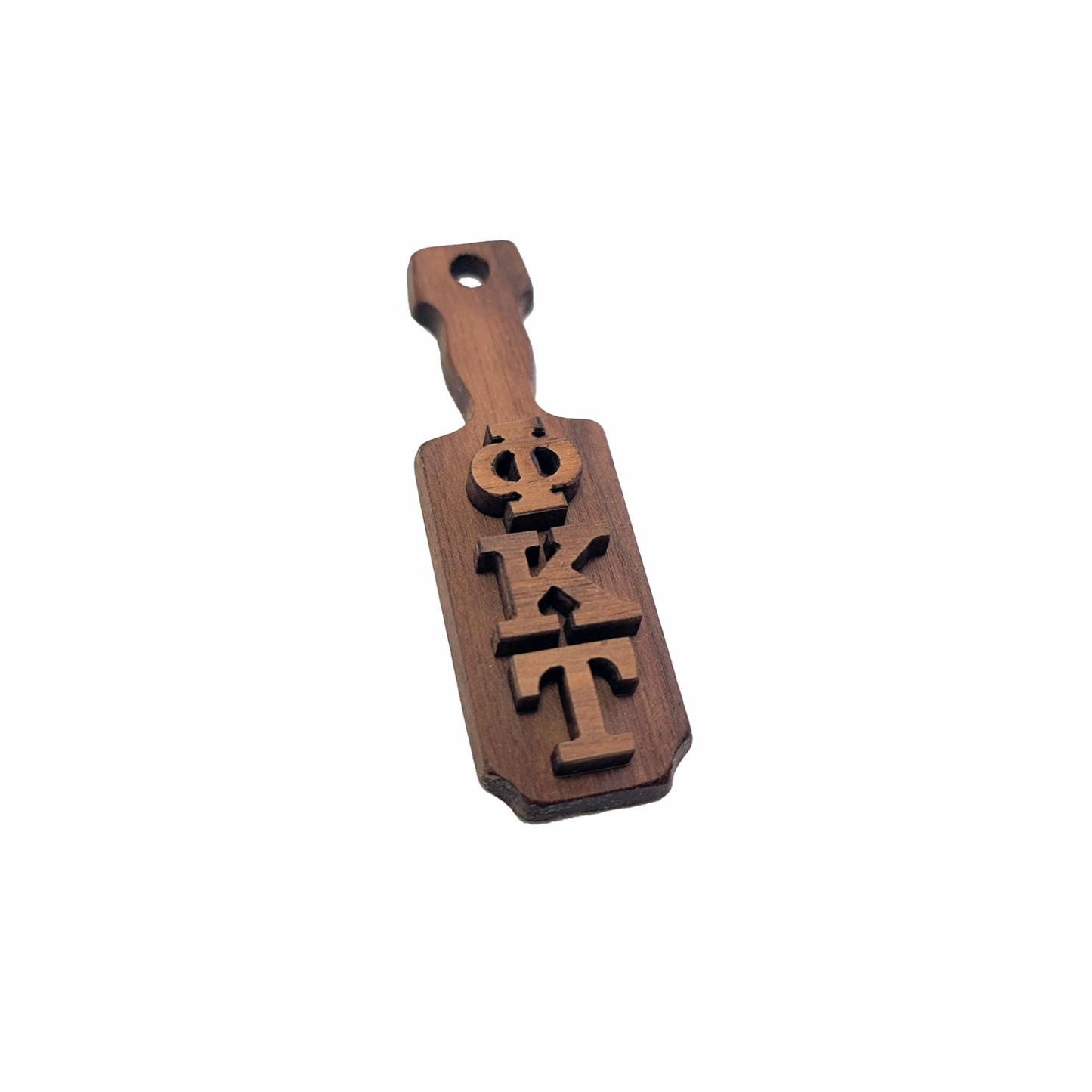 Phi Kappa Tau Wooden Keychain