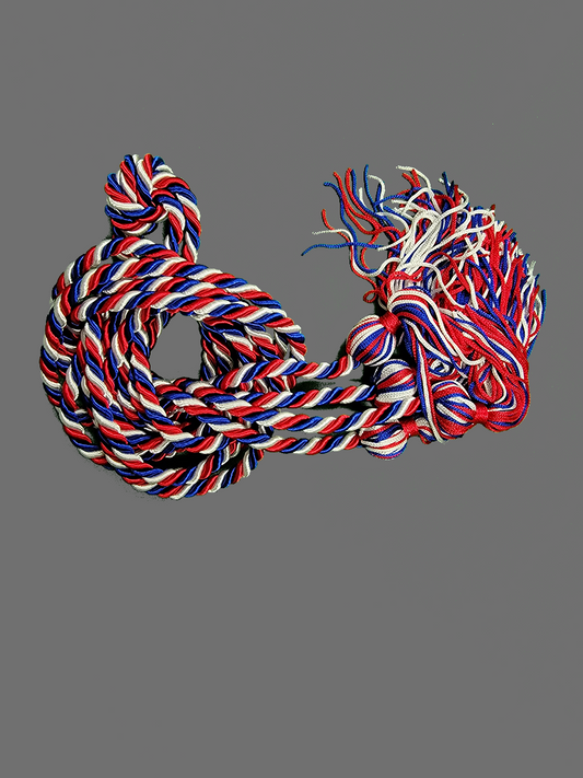 Graduation Cord / Honor Cords Intertwined Red, White, and Blue