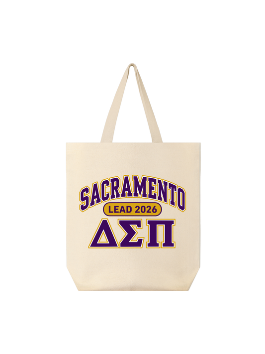 Sacramento Lead 2026 DSP Natural Canvas Tote Bag