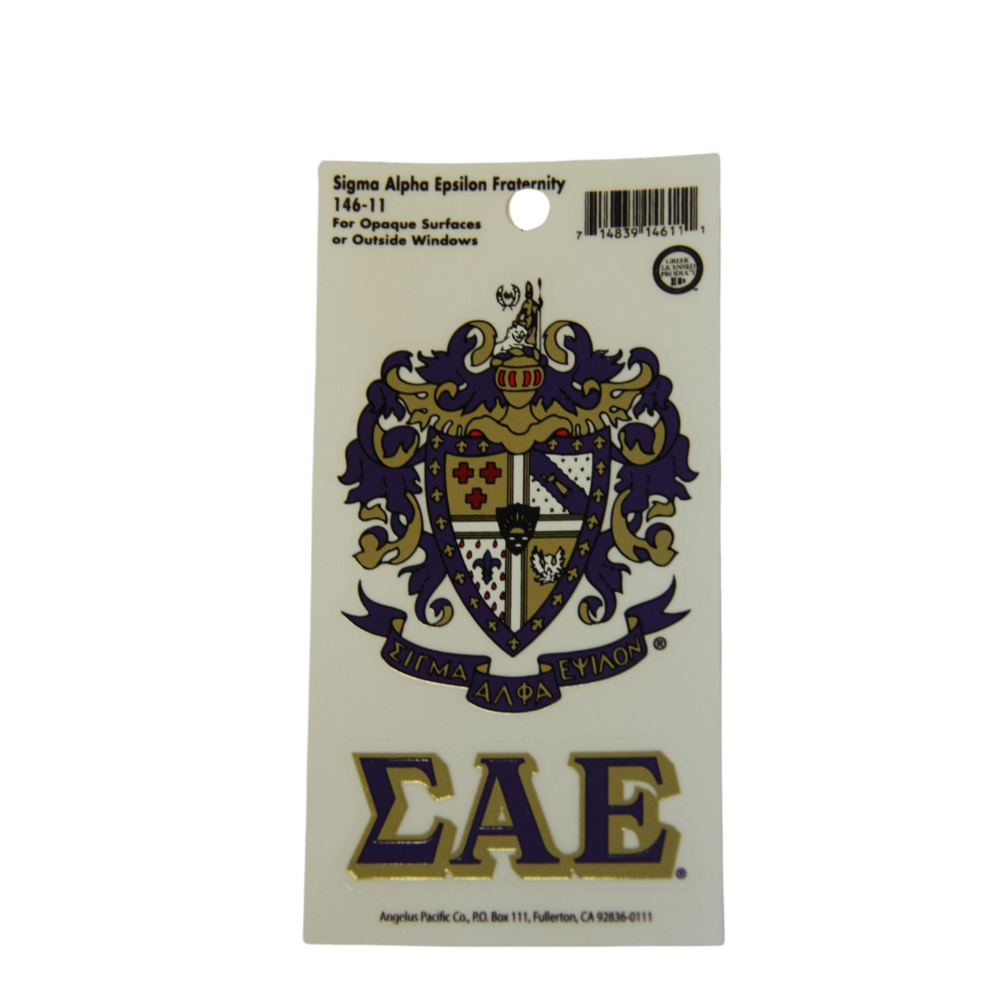 Sigma Alpha Epsilon Decal Sticker