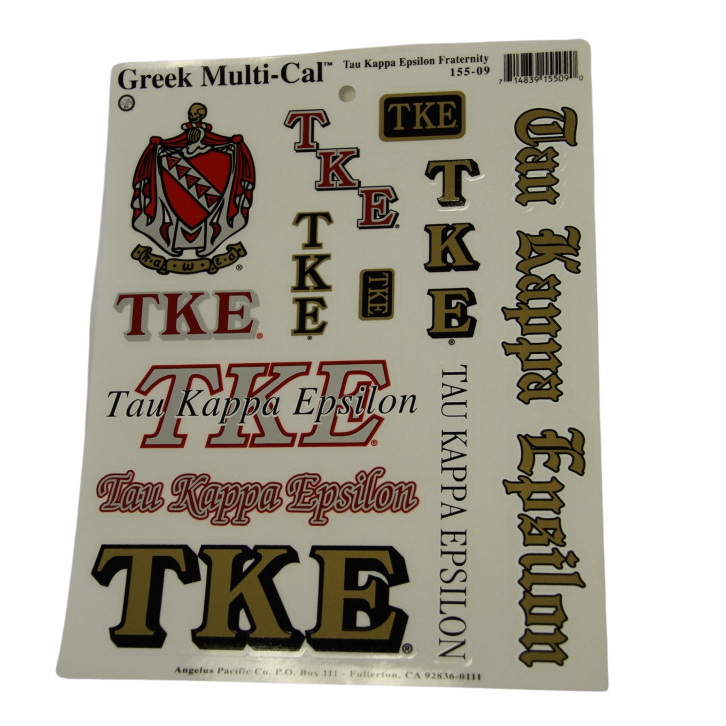 Tau Kappa Epsilon Multi-Cal Sheet