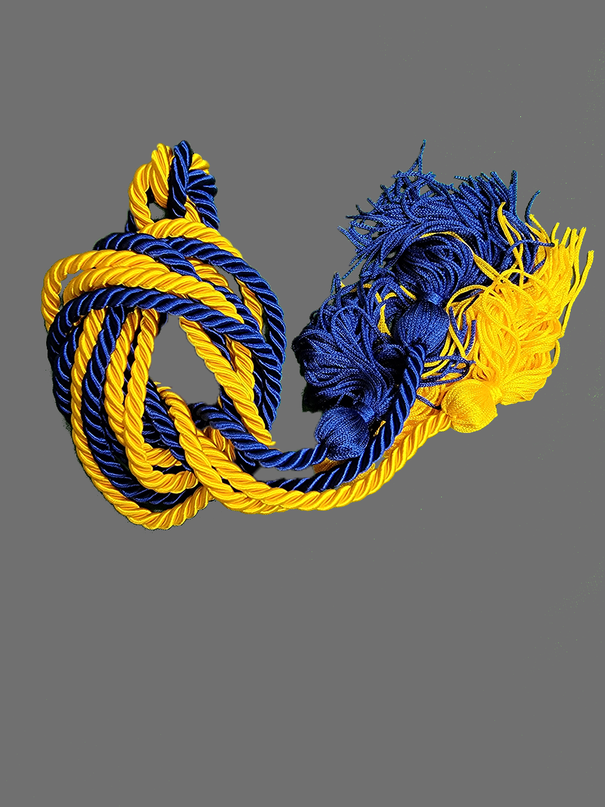 Graduation Cord / Honor Cords Single Blue and Gold