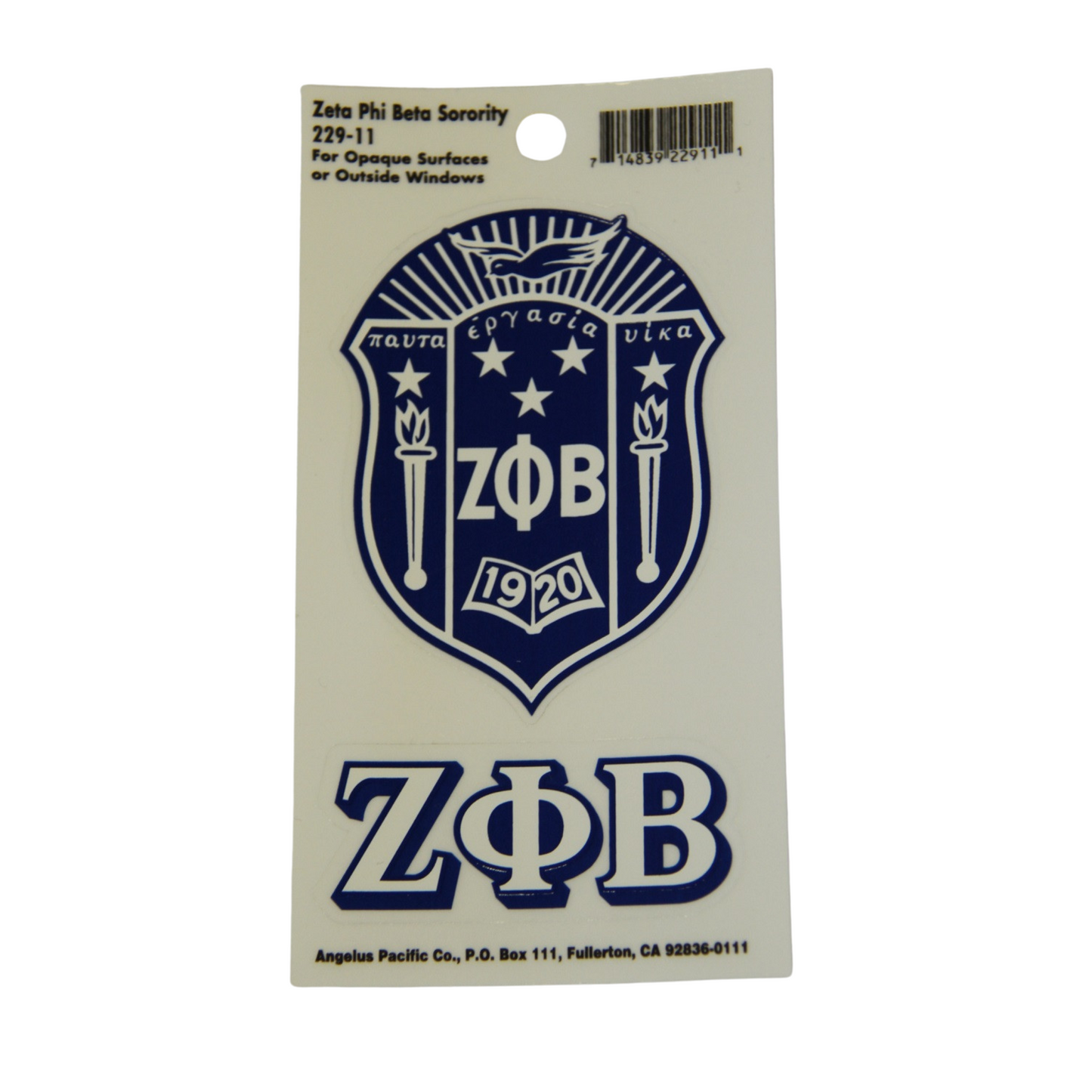 Zeta Phi Beta Decal Sticker