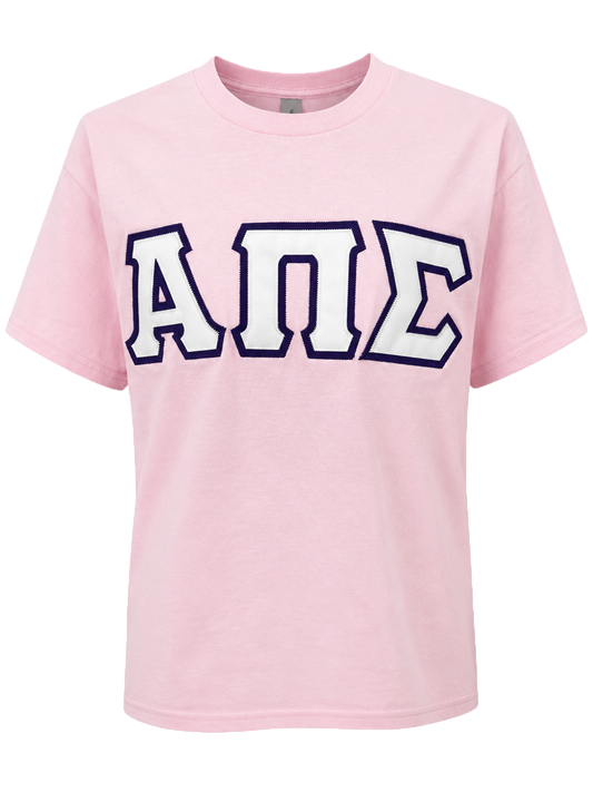 Alpha Pi Sigma Greek Letter Zigzag Twill T-Shirt