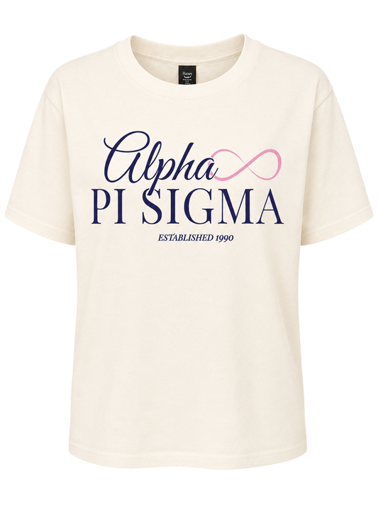 Alpha Pi Sigma Infinity Established 1990 T-Shirt
