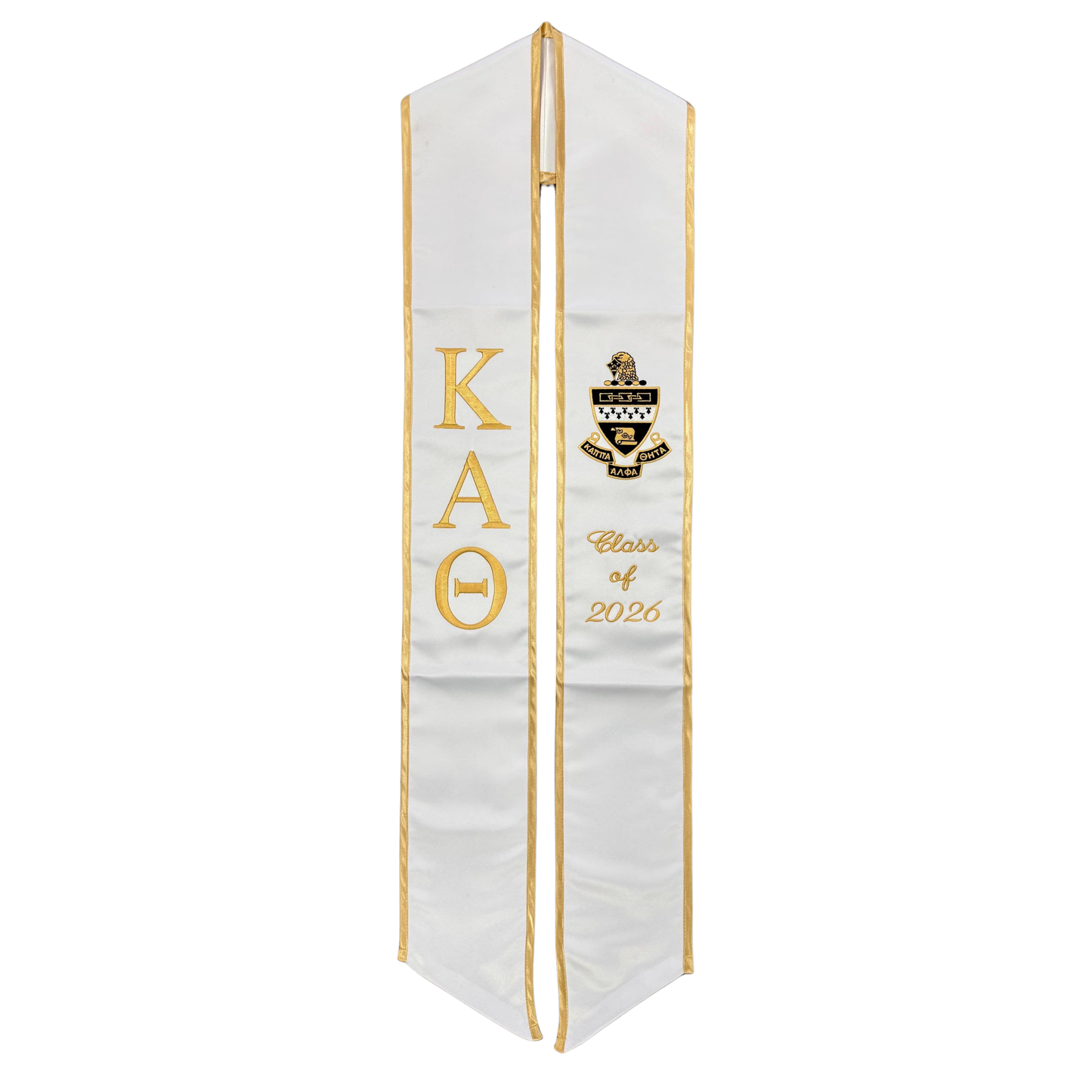 Kappa Alpha Theta (White) Graduation Stole / Sash