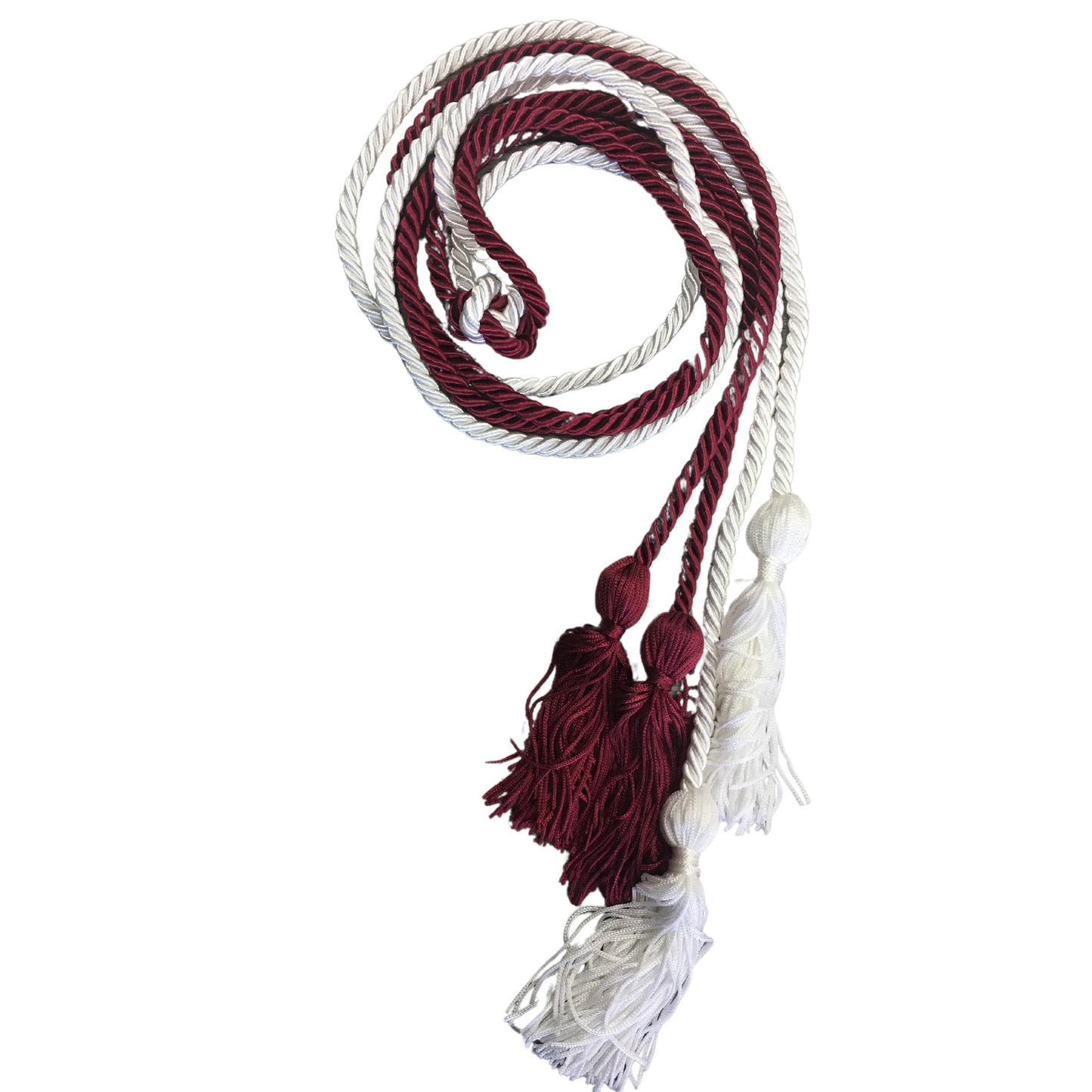 Maroon and White Single Cords