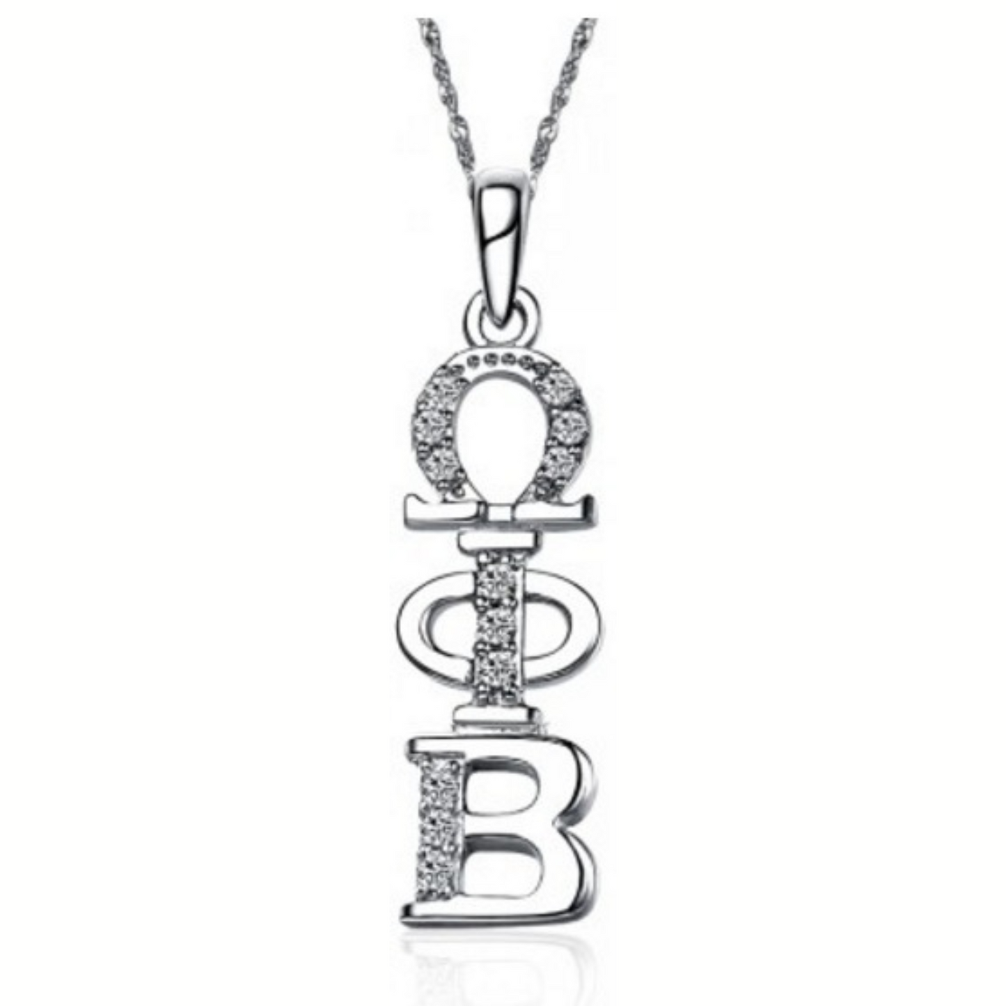 Omega Phi Beta Vertical (TY001) Pendant