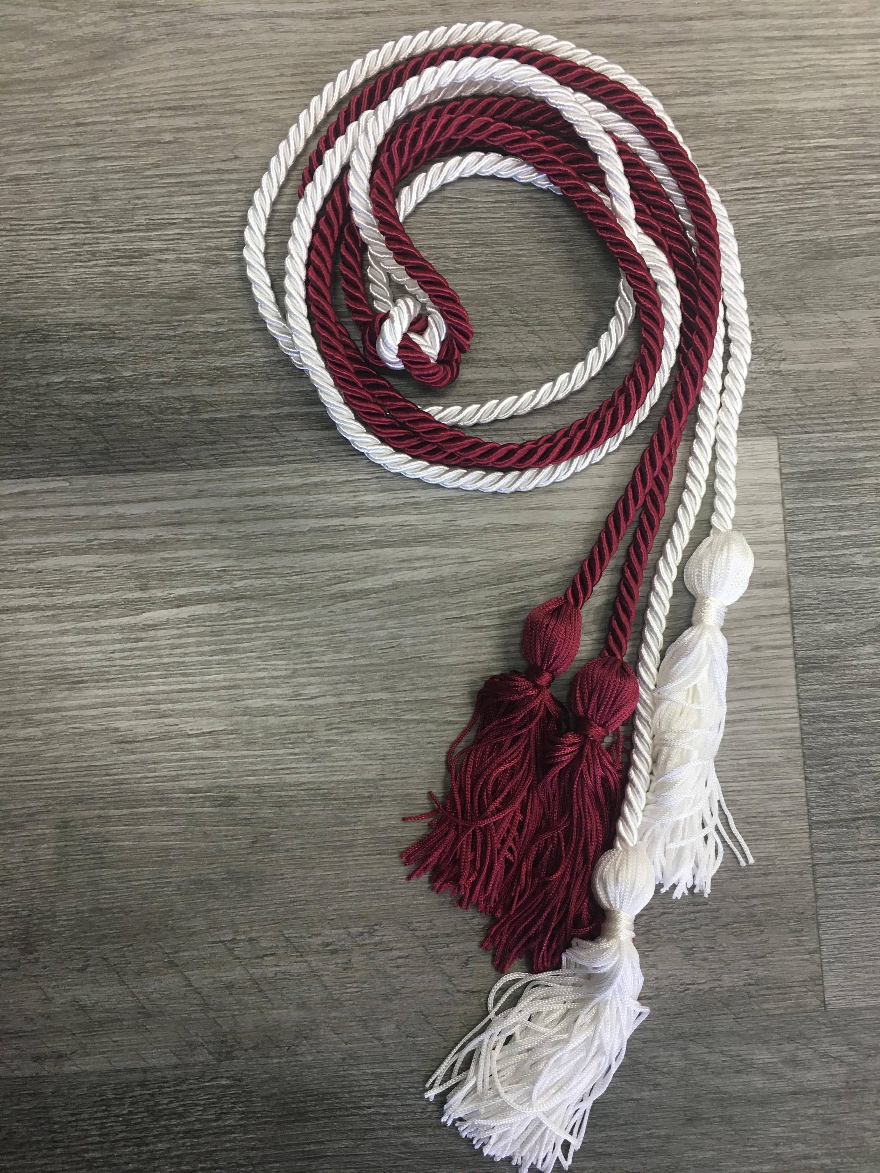 Maroon and White Single Cords