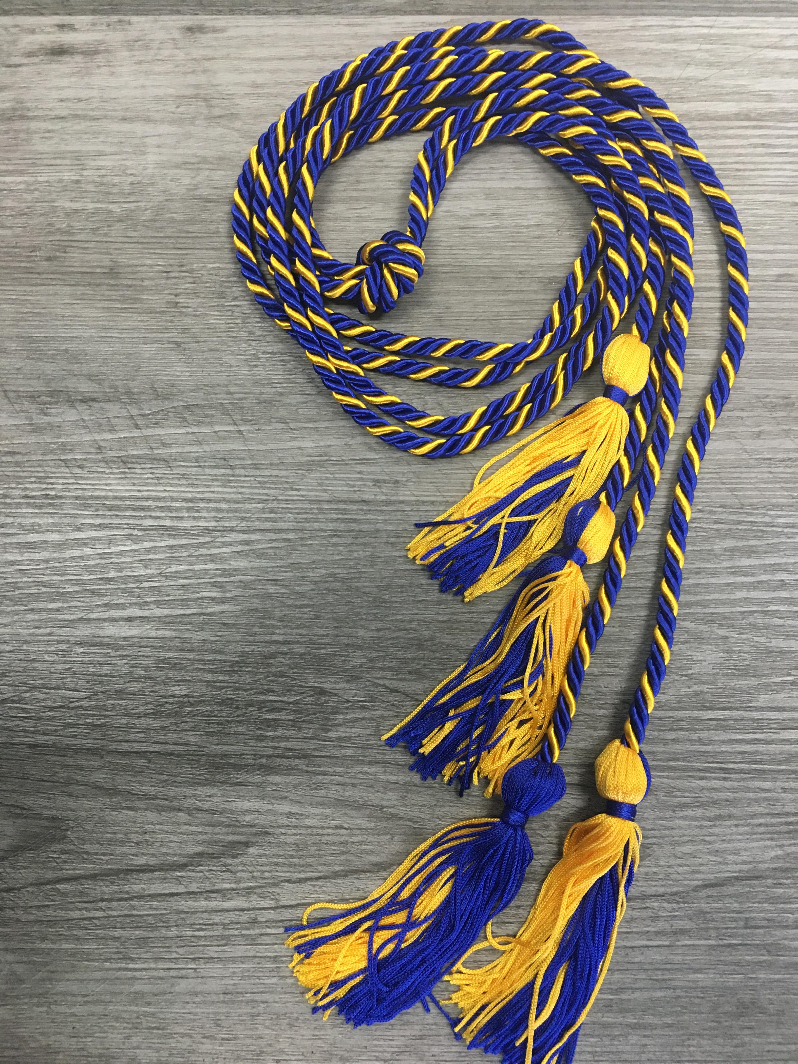 Blue and Gold Intertwined Cords