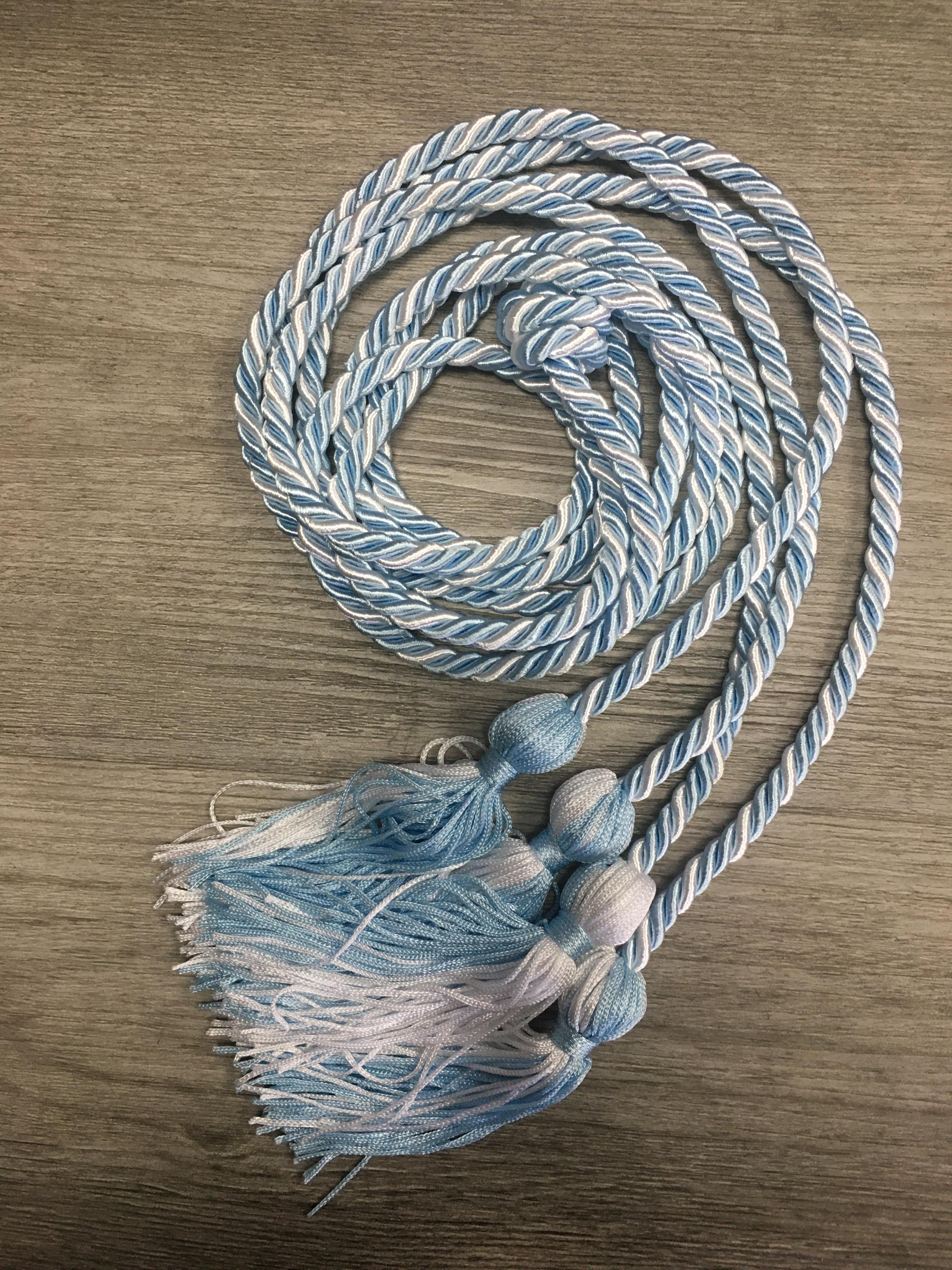 Sky Blue and White Intertwined Cords