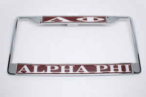 Alpha Phi License Plate Frame