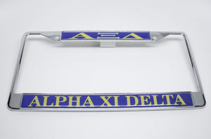 Alpha Xi Delta License Plate Frame