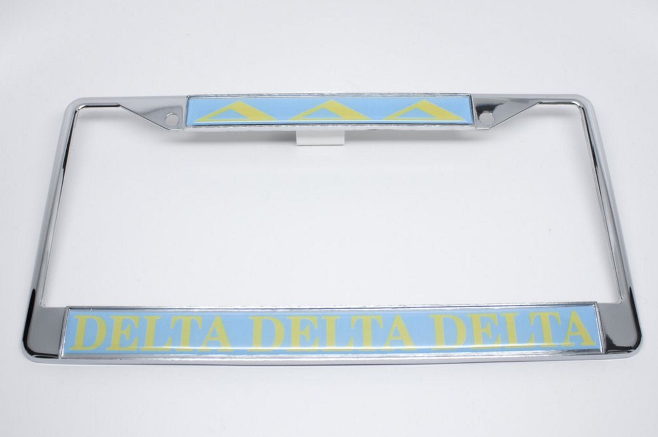 Delta Delta Delta License Plate Frame