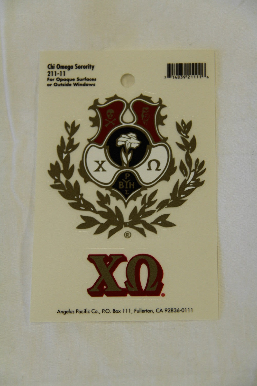 Chi Omega Decal Sticker