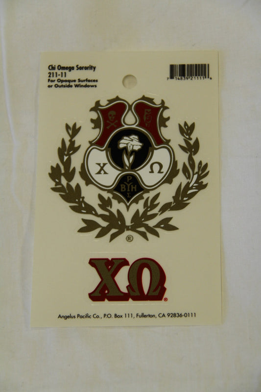 Chi Omega Decal Sticker