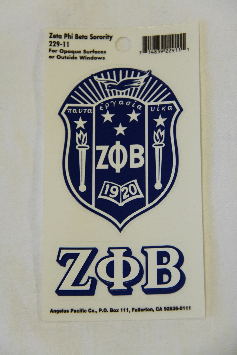 Zeta Phi Beta Decal Sticker