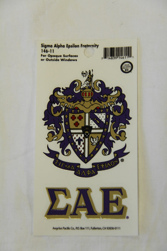 Sigma Alpha Epsilon Decal Sticker