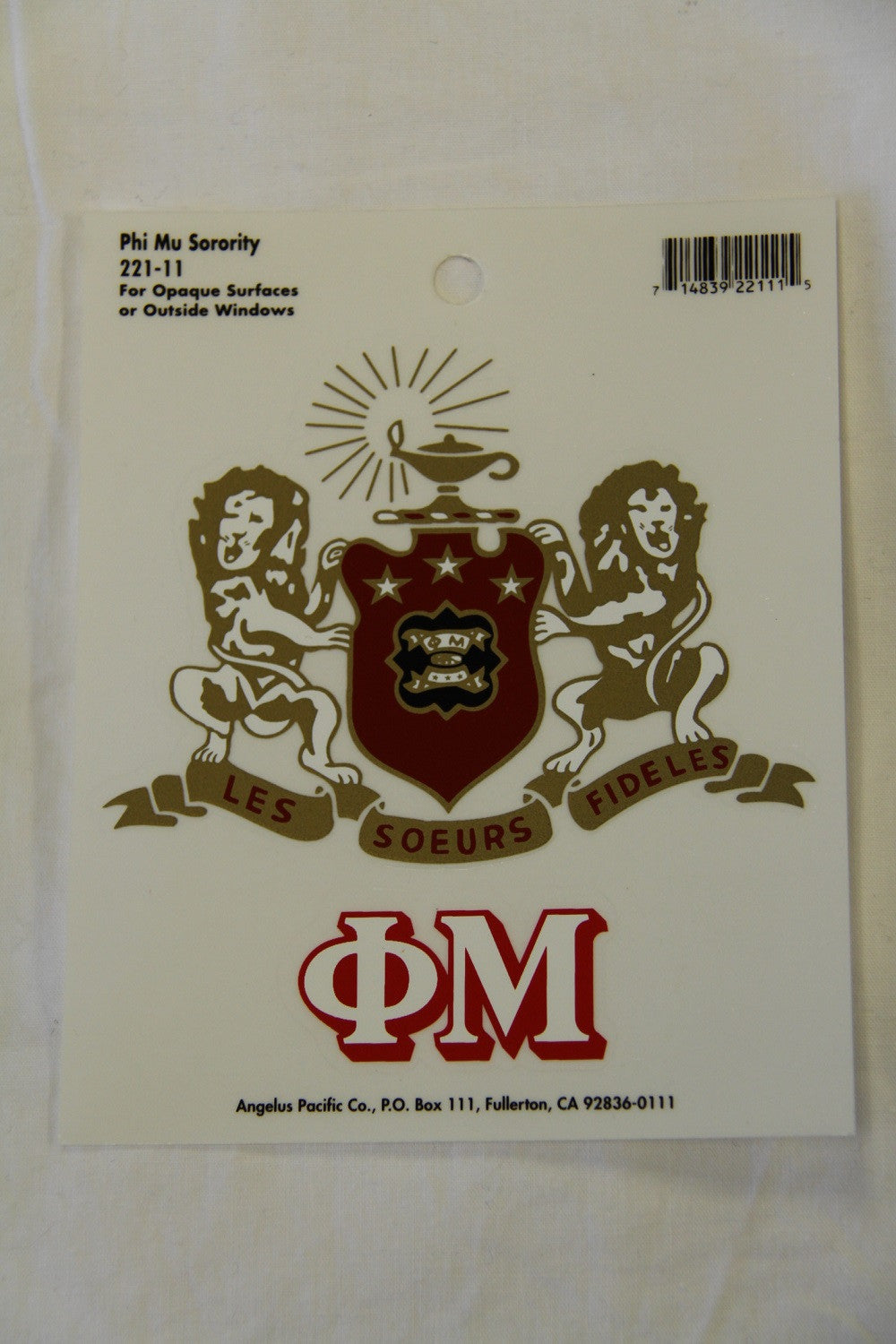 Phi Mu Decal Sticker