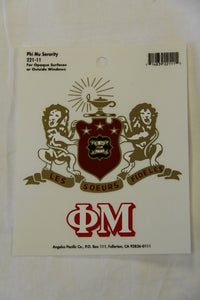 Phi Mu Decal Sticker