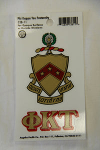 Phi Kappa Tau Decal Sticker