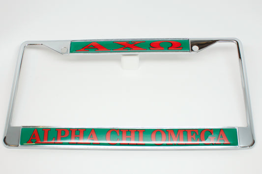 Alpha Chi Omega License Plate Frame