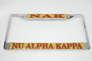 Nu Alpha Kappa License Plate Frame