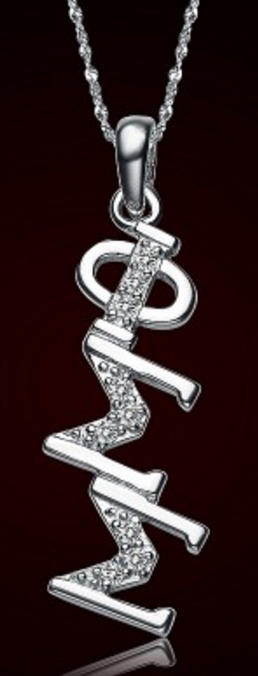 Phi Sigma Sigma Diagonal (TY002) Pendant