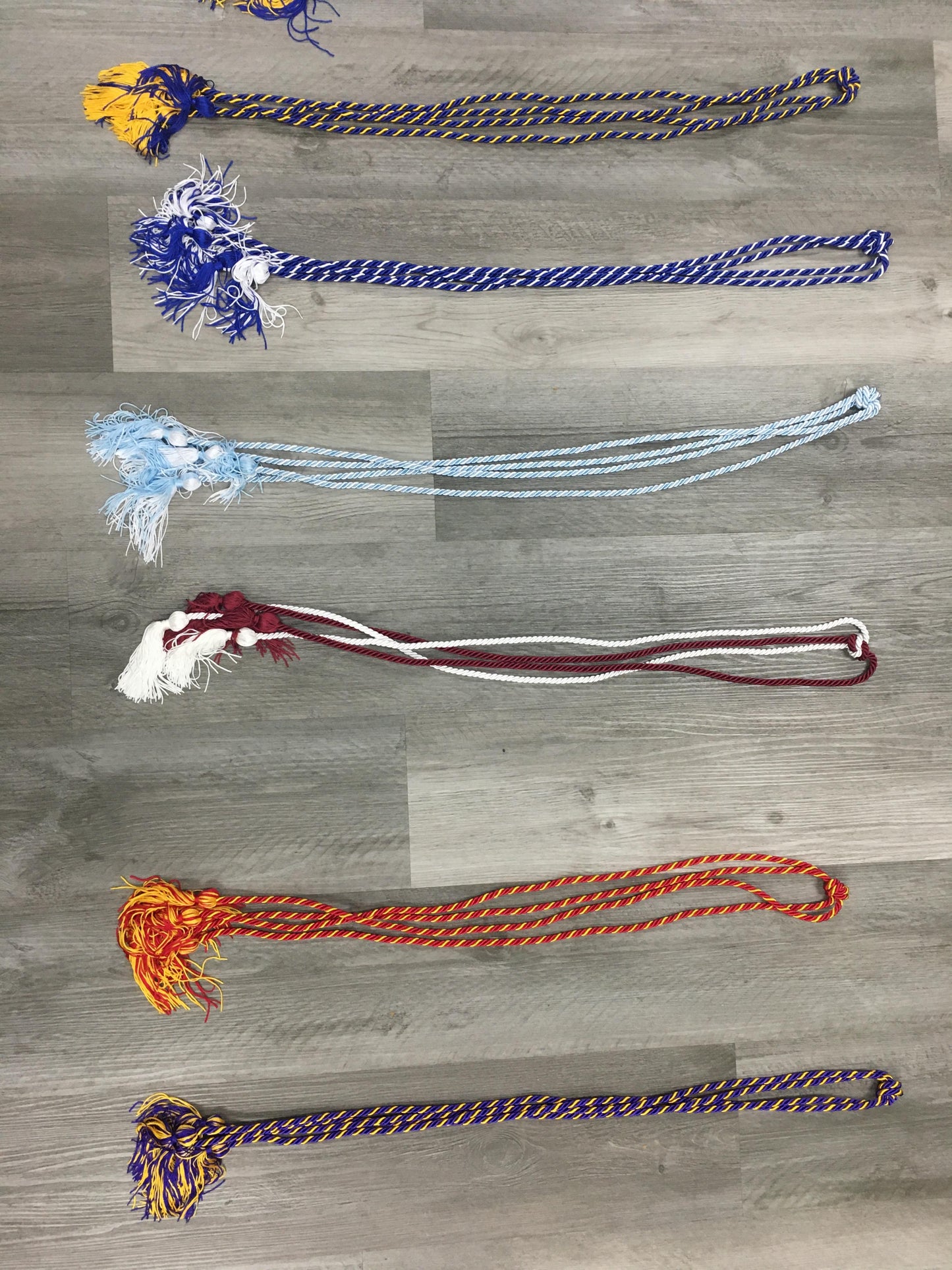 Maroon and White Single Cords